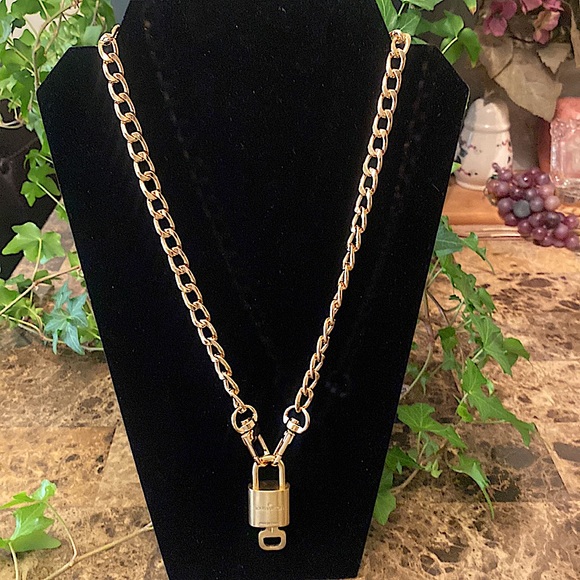 Louis Vuitton Lock and Key Necklace (Key Included) - Picture 3 of 6